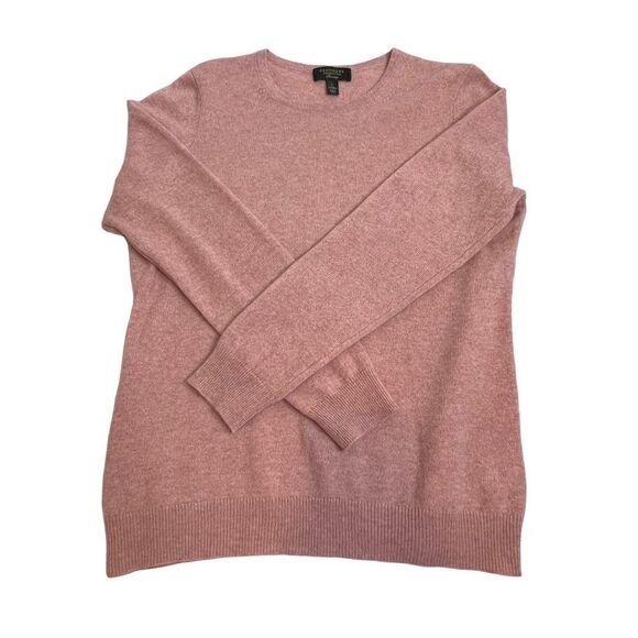Charter Club luxury cashmere Bella rose crew neck sweater size L - Picture 9 of 16